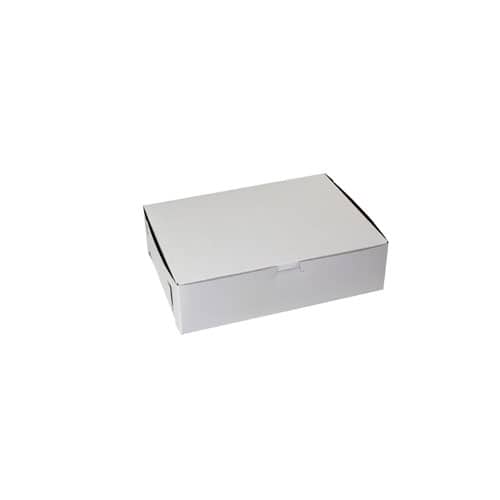 11 x 8 x 3, Bakery Boxes, 1-Piece Lock Corner, White