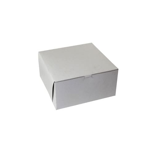 12 x 12 x 4, Bakery Boxes, 1-Piece Lock Corner, White
