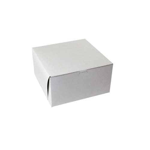 12 x 12 x 6, Bakery Boxes, 1-Piece Lock Corner, White