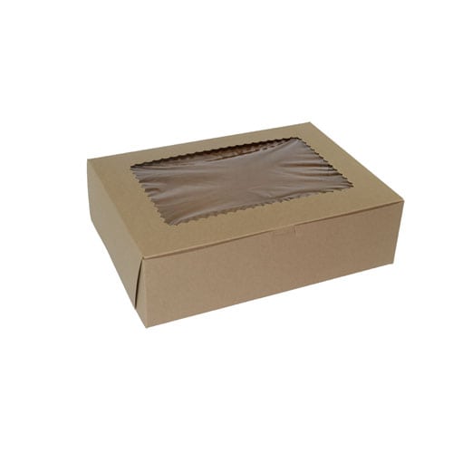14x10x4 Kraft Window Bakery Box