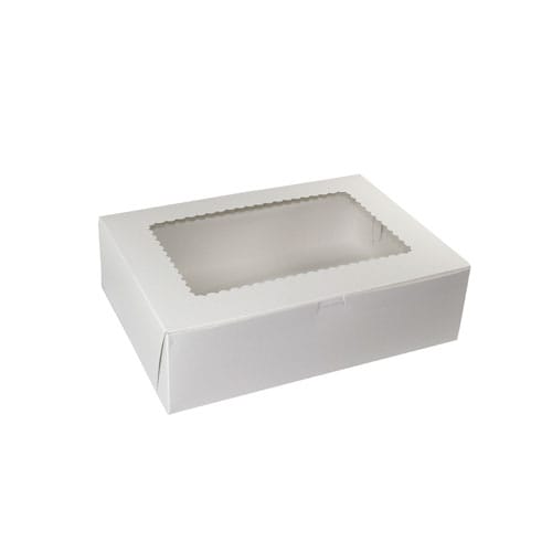 14x10x4 White Window Bakery Box