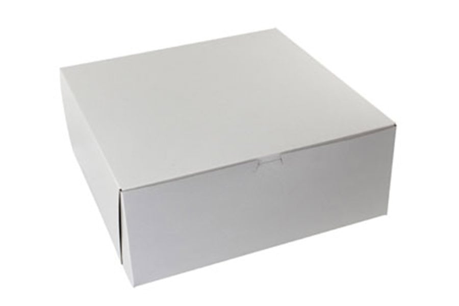 15-7/8 x 15-7/8 x 5-7/8, Bakery Boxes, 1-Piece Lock Corner, White