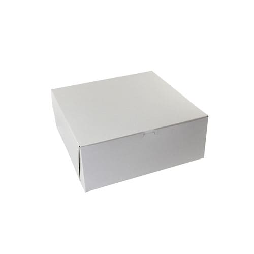 14 x 14 x 6, Bakery Boxes, 1-Piece Lock Corner, White