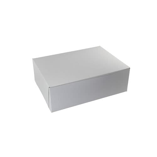 15 x 11 x 5, Bakery Boxes, 1-Piece Lock Corner, White