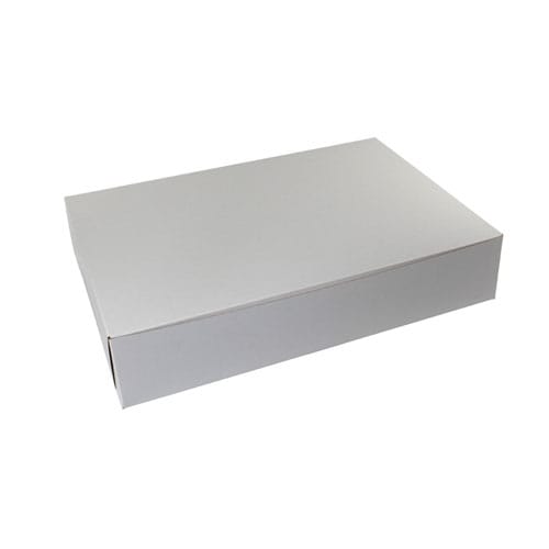 20 x 14 x 4, Sheet Cake Boxes, 1-Piece Lock Corner, White