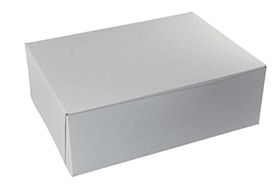 17 x 11 x 3, Bakery Boxes, 2-Piece Lock Corner Complete Set, White