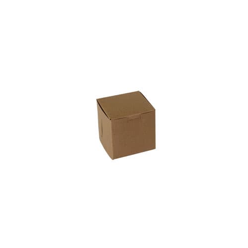 4 x 4 x 4, Cupcake Boxes, 1-Piece Lock Corner, Natural Kraft