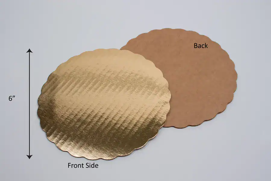 6 in gold cake circle