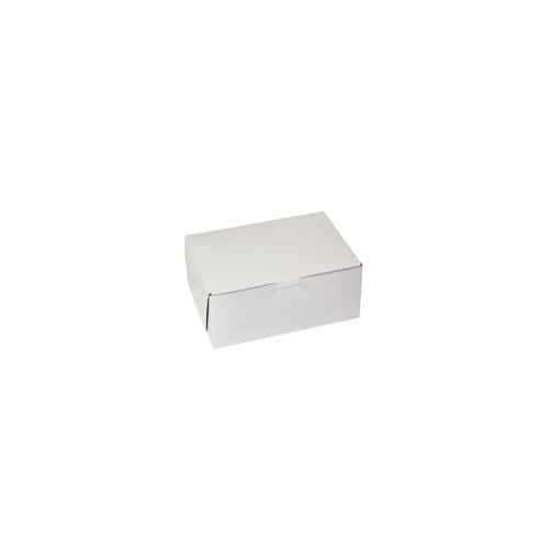 7 x 5 x 3, Bakery Boxes, 1-Piece Lock Corner, White