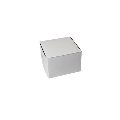 7 x 7 x 5, Bakery Boxes, 1-Piece Lock Corner, White