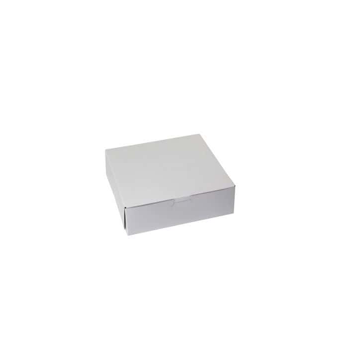 8 x 8 x 2-1/2, Bakery Boxes, 1-Piece Lock Corner, White