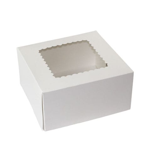 12 x 12 x 3-1/4, Window Bakery Boxes, White