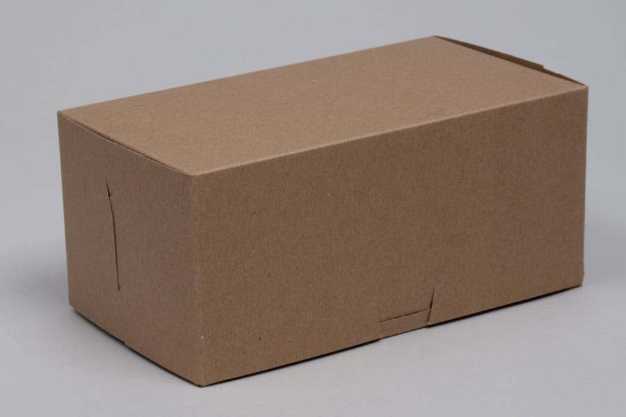 8 x 5-1/2 x 3, Bakery Boxes, 1-Piece Lock Corner, Natural Kraft