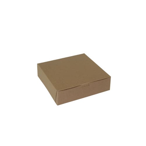 9 x 9 x 2-1/2, Bakery Boxes, 1-Piece Lock Corner, White