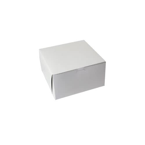 9 x 9 x 5, Bakery Boxes, 1-Piece Lock Corner, White