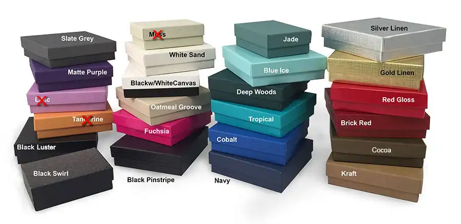 2 piece set up jewelry box w fiber insert