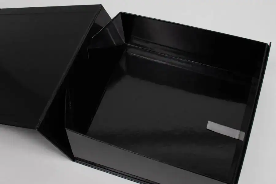 6-Panel Glossy Magnetic Gift Boxes, Black