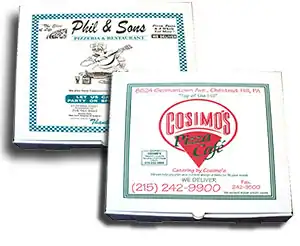 Custom Claycoat White Printed Pizza Boxes