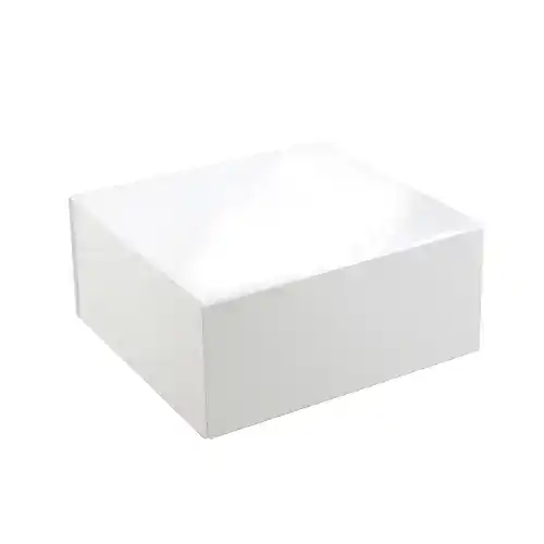 10″ x 10″ x 4-1/2″, Glossy Magnetic Gift Boxes, White