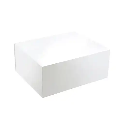 13″ x 10-3/4″ x 5-1/2″, Glossy Magnetic Gift Boxes, White
