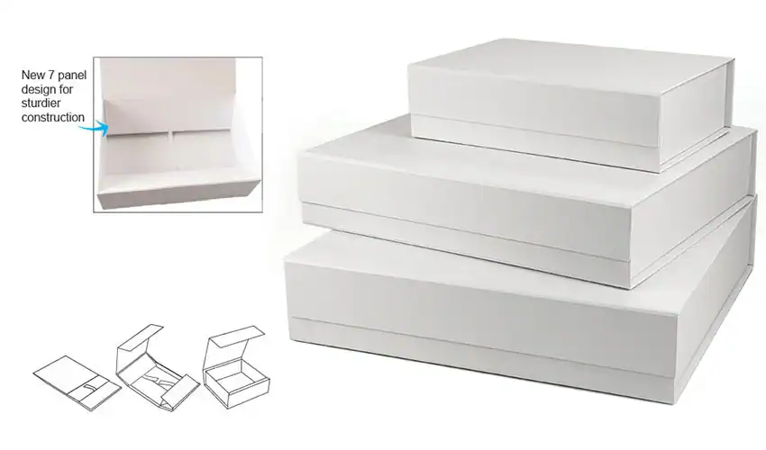 Vogue Magnetic 7 Panel Matte Apparel Boxes