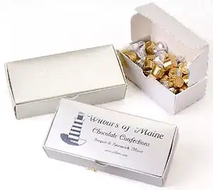 White 1 piece folding Candy Boxes