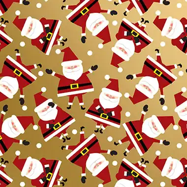 dancing santa gold
