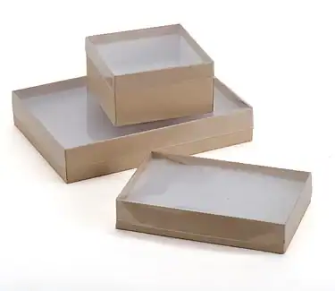 view top boxes w natural kraft