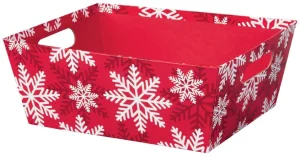 12 x 9 12 gift tray red snowflake