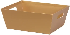 9 x 7 gift tray gold metallic