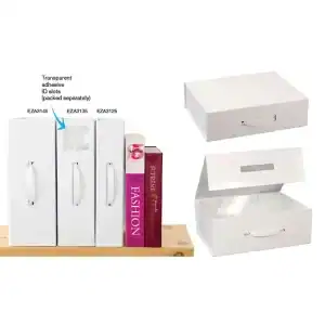 Magnetic Handle Gloss White Folio Boxes