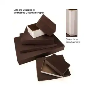 Rigid 2 Piece Chocolate Brown Apparel Boxes