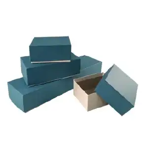 Blue Linen Rigid Gift Boxes