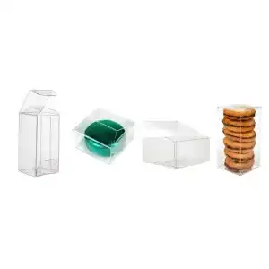 Clear Plastic Value Series Food Safe Crystal Clear PET Boxes