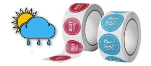 weather proof die cut labels
