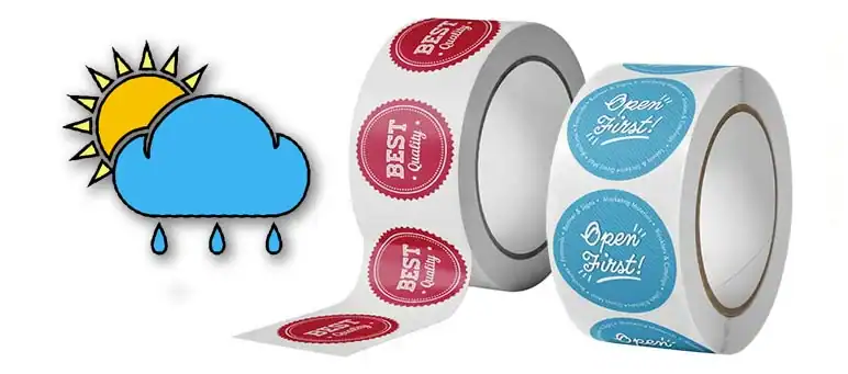 weather proof die cut labels