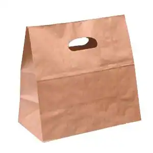 Brown Kraft Die-cut Take Out Bag