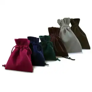 Royal Suede Drawstring Pouches