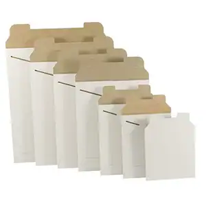 Flat White Cardboard Mailers