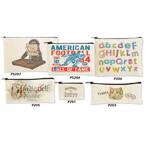 Custom Printed Short Run Cotton Zipper Pouches