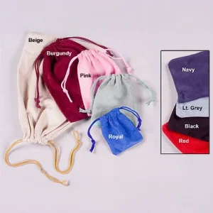 Soft Faux Suede Drawstring Jewelry Pouches