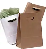 Square Bottom Paper Bags with Die Cut Handles