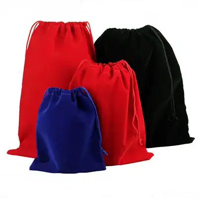 Velour Drawstring Pouches