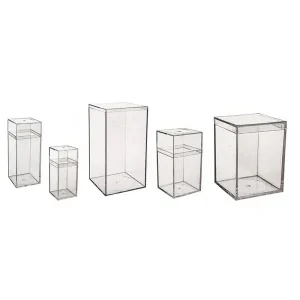 plastic cube boxes