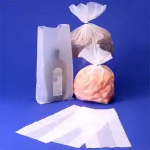 White Hi Density Plastic Bags with Standard Gusset