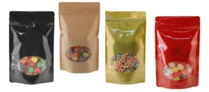 Custom Printed Oval Bottom Window Foil Stand Up Pouches