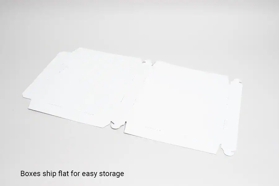 High-quality 12x12x2 pizza box with FDA-approved claycoat finish.