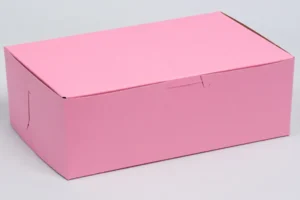 10x7x4 Pink Bakery Box - closed