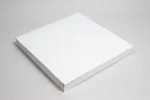 Pizza box with lock corner design, FDA-approved claycoat for safe food packaging, ideal for pizza de.