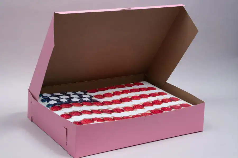 19x14x4 pink cupcake & cake box